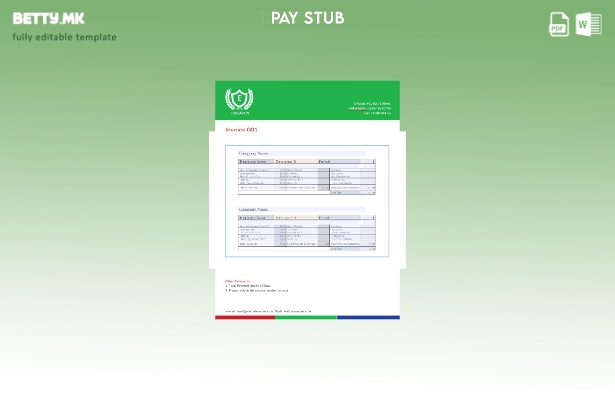 Модерен стил на шаблон за верзија на никулец за плата